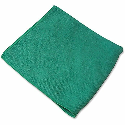 Genuine Joe General Purpose Microfiber Cloth - Cloth - 12 / Dozen - Green