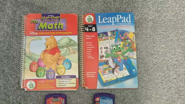 Leap Pad Leap Frog matematica educativa + lettura di libri e cartucce interattivi