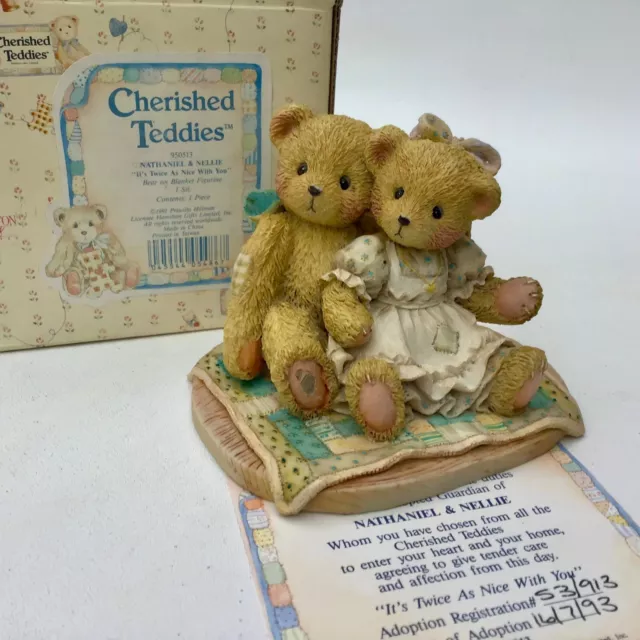 Cherished Teddies - Nathaniel and Nellie - It's Twice as Nice With You - 950513