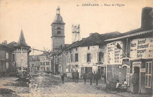 55-Conflans-Place De L Eglise-Militaires-N 6008-D/0083