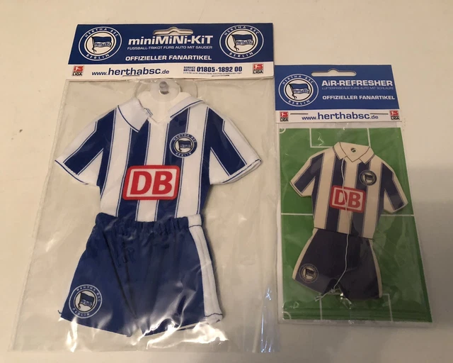HERTHA BSC BERLIN MINI KIT +LUFTERFRISCHER MINIATUR FAN TRIKOT SAUGER FÜRs AUTO