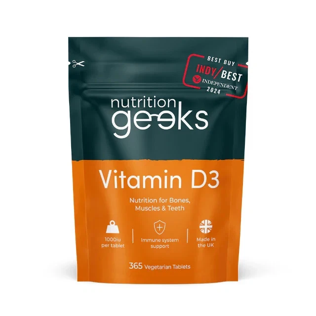 NUTRITION GEEKS VITAMIN D3 1000iu Optimum Strength Supplement - 365 ...