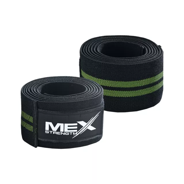 Knee Wraps Weightlifting by MEX, Bandage Straps Guard Pads Powerlifting Gym