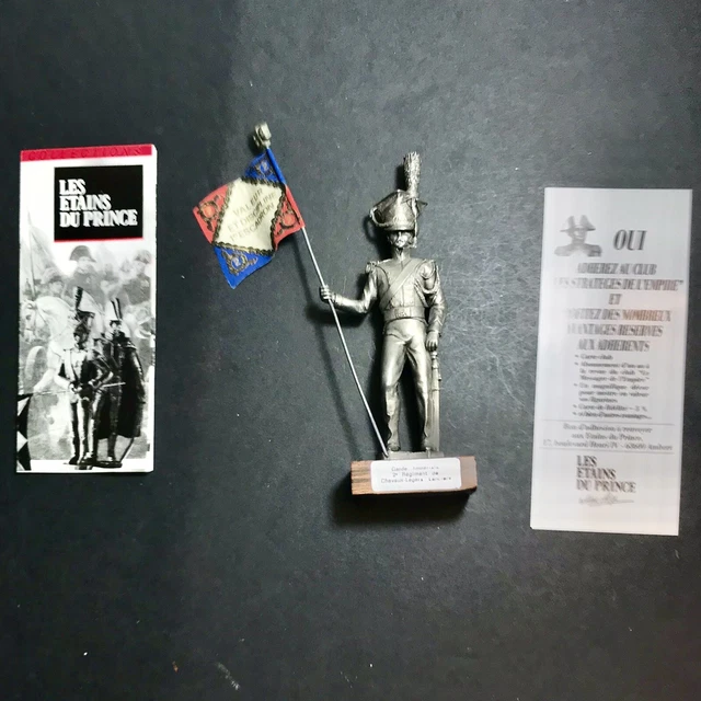Lot De 3 Figurines En étain – Prince – Napoléon, Joséphine, Porte-drapeau – Premier Empire