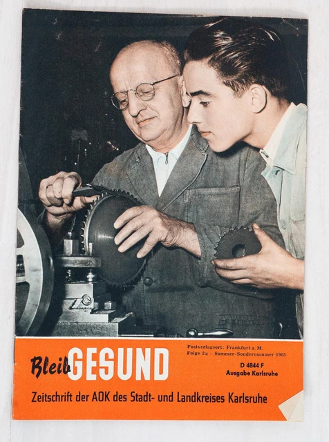 Bleib Gesund Sommer 1965 Folge 2a Zeitschrift AOK Karlsruhe