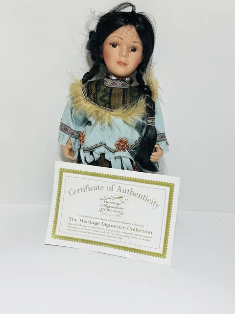Heritage Signature Collection Classic MACAWI Native American Porcelain 14" Doll