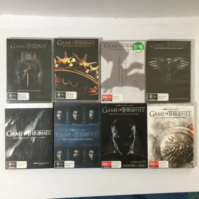 Game Of Thrones Seasons 1-8 Complete Series Region 4 VGC