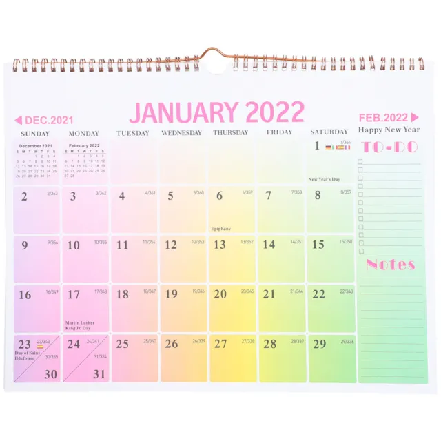 Calendario Inglese 2022 Ufficio Tavolo Parete Visualizzazione Del