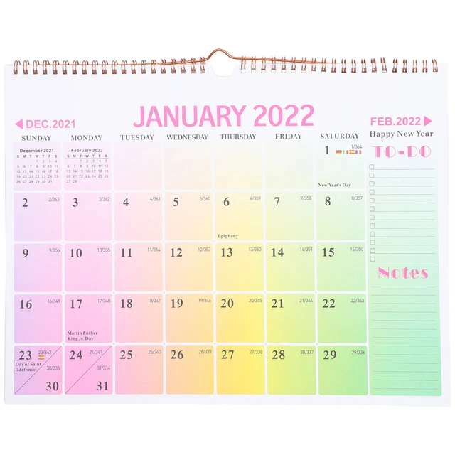 Calendario Inglese 2022 Ufficio Tavolo Parete Visualizzazione Del