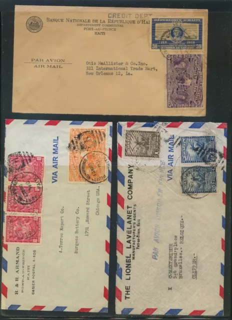 Haiti   3  nice franking covers