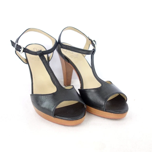 Rossano Bisconti Femmes Chaussures Sandales Escarpins Taille 37 Noir Cuir Np 165