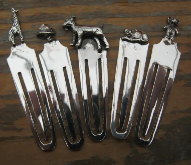 A Wholesale Collection Of 5 Solid Silver 925 Bookmarks - Resellers - Gift Ideas