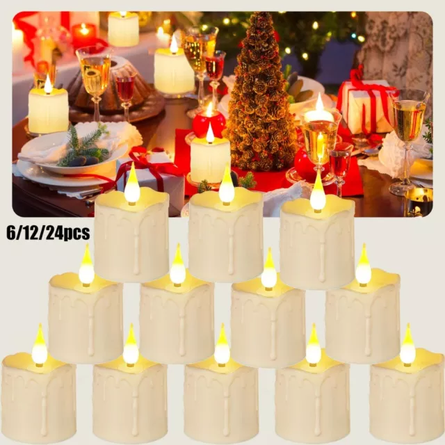 24x LED Luces de Té Flameless Incl. Baterías Eléctrico LED Velas Velas