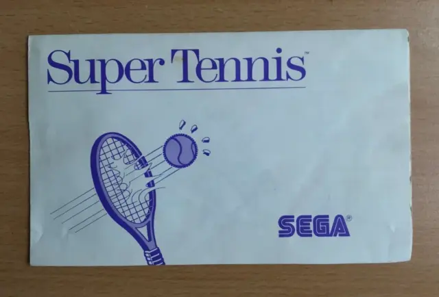 SEGA Master System Instruction Manual - SUPER TENNIS