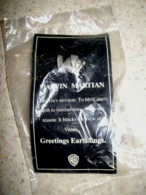 Vintage  Marvin the Martian Lapel Pin Tie Tac WB Store 1992 Cartoon Metal