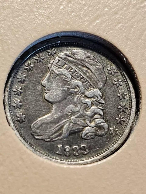 1833 Capped Bust Silver Dime Beautiful Ch VF+