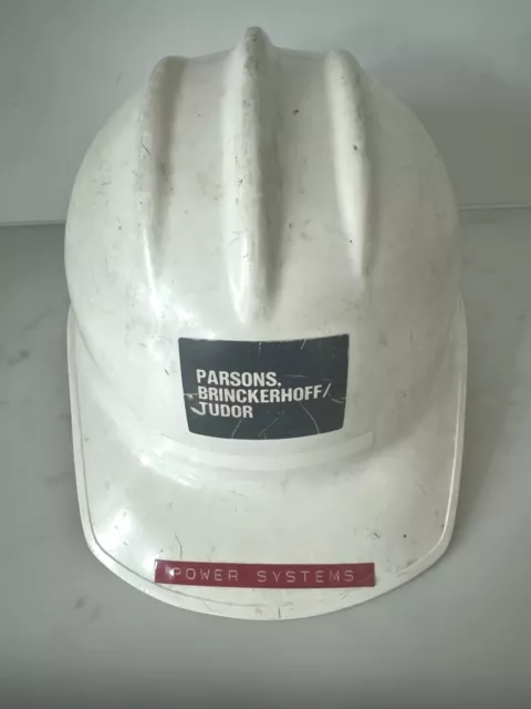 Vintage White Bullard Fiberglass Hard Boiled Hard Hat