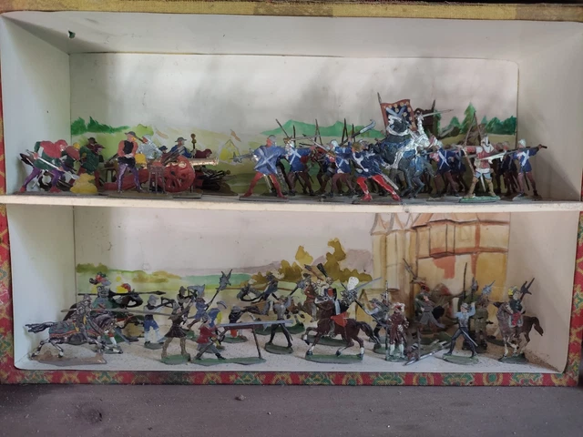 Plats D'étain Johannes Frauendorf – 6 Cavaliers Sur Plaque Présentation – À Peindre