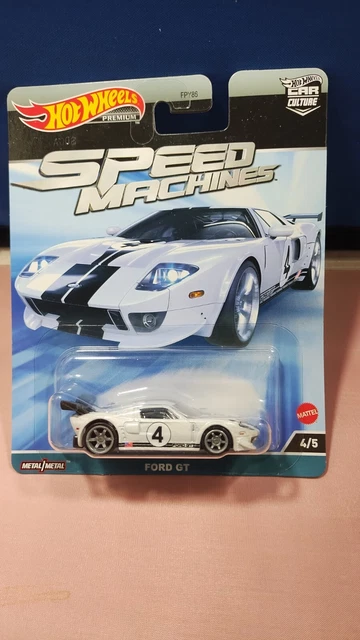 Hot Wheels Premium Speed Machines #4/5 Ford Gt Real Riders White Diecast New