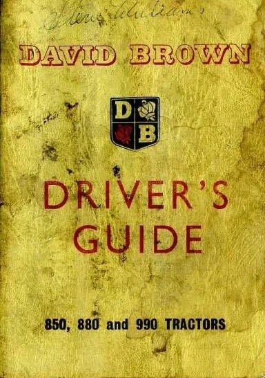 850 880 990 Tractor Operator Maint Instruction Manual David Brown 850 880 990