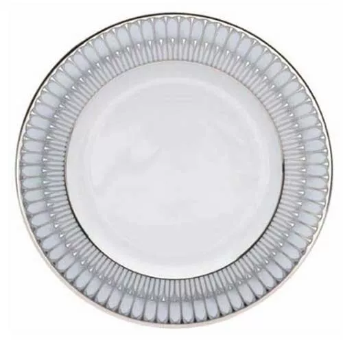 Philippe Deshoulieres Arcades Grey & Platinum Dinner Plate