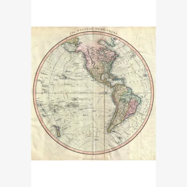 Western Hemisphere, Historic Map by Cary 1799