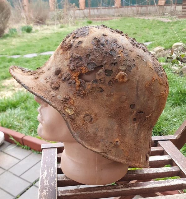 ORIGINAL GERMAN HELMET M16 Relic of Battlefield WW2 World War 2 £173.00