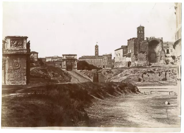 Italie, Rome, Roma, tempio di Venere  Vintage albumen print,  Tirage albumin