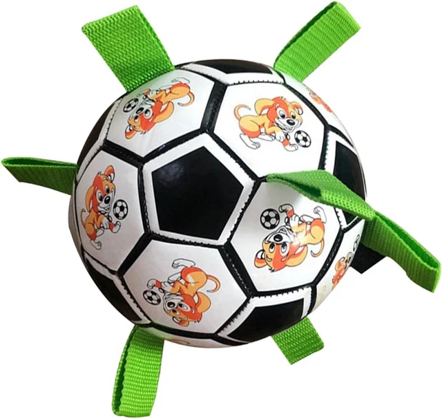 Dog Balls with Tabs, Interactive Fetch Chew Toys, Bouncy Herding Balls Football