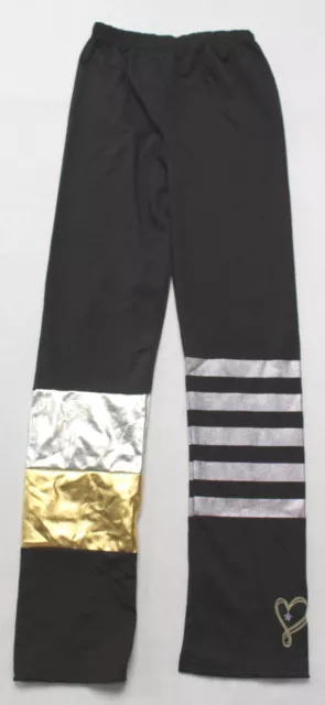 Nick JoJo Siwa Girl's Dancer Outfit Metallic Detail Leggings BE5 Black Medium