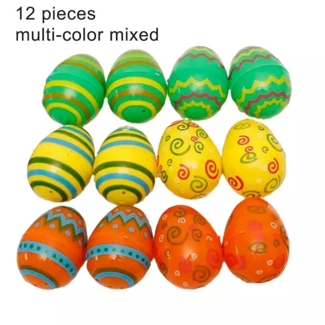 Easter Egg Hunt Opening Egg Colorful Plastic Eggs Kids Favors Easter Party  F5C1 2