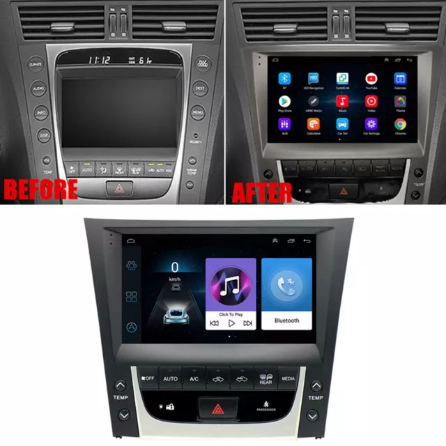 9" Android 11.0 Stereo Radio GPS Head Unit Wifi FM For 2005-2011 Lexus GS Series