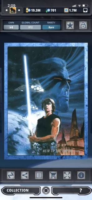 Topps Star Wars Digital Card Trader Blue Evolution: Comics Heir Insert