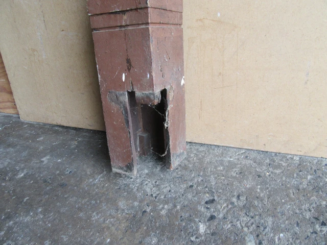 ~ Antique Carved Oak Newel Post ~ 47.5 Inches Tall ~  Architectural Salvage ~ 7