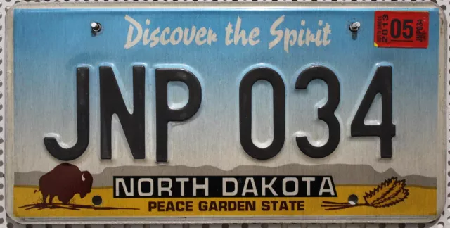 usa North Dakota nummernschild US Auto Kennzeichen Discover the Spirit # JNP 034