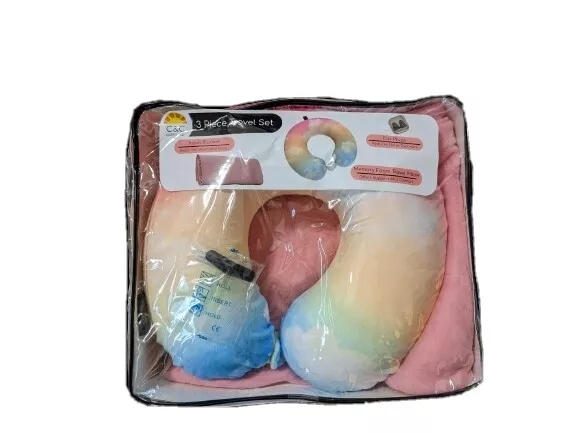Travel pillow and blanket set with ear plugs - new with tags