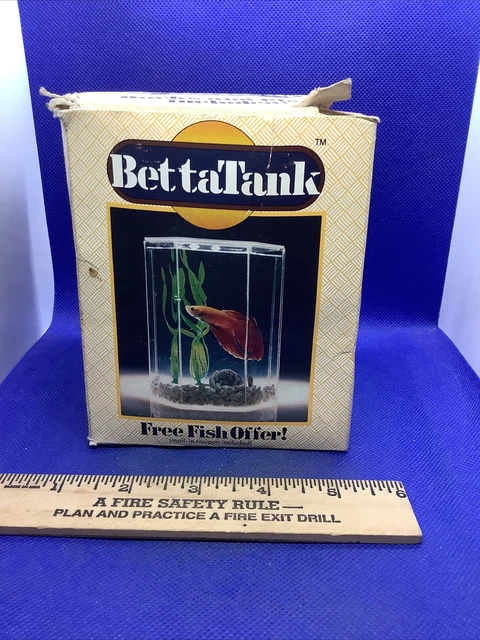 Betta Hexagon Mini Tank Enclosure for Small Fish 4.8x3.8x5.4 Inches-16