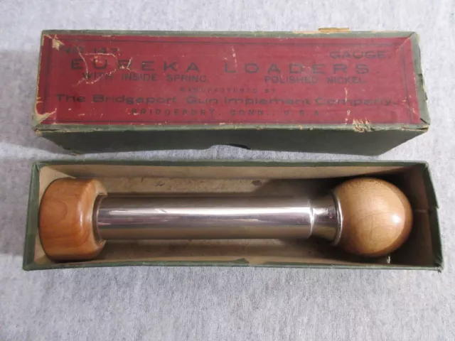 vintage Bridgeport 12 gauge shotgun shell reloading sleeve, rod & stand lot A vintage Bridgeport 12 gauge shotgun shell reloading sleeve, rod & stand lot A