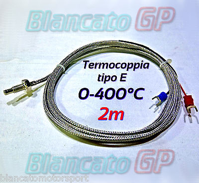 0-400c filo 6 millimetri 2 perni sensore di temperatura della termocoppia 3 metro Sourcingmap 