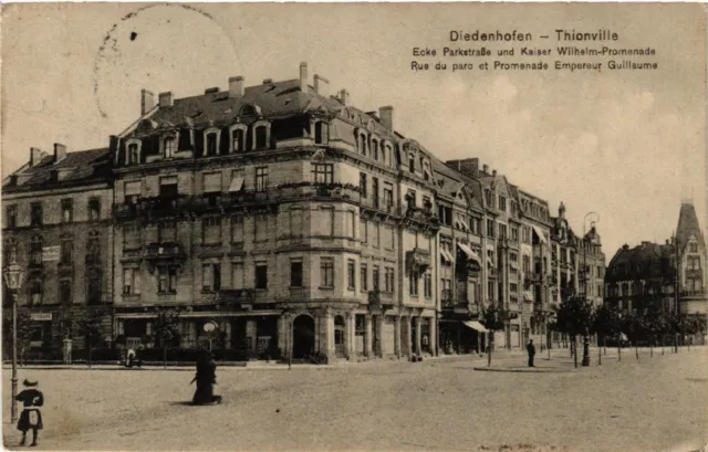 CPA AK DIEDENHOFEN THIONVILLE corner Parkstrasse and Kaiser Wilhelm. (454748)