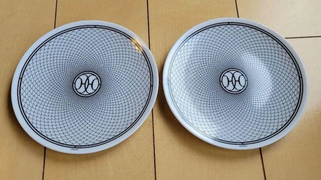 HERMES BREAD PLATE Mosaic 24 Set Of 2 From Japan $667.26