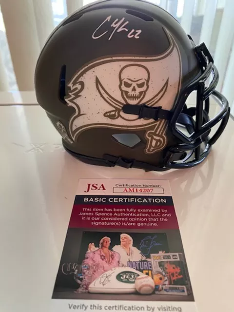 Chase Edmonds Signed Tampa Bay Buccaneers Salute To Service Mini Helmet Jsa Coa