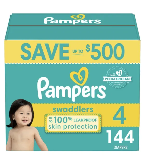 Pampers Swaddlers Active Baby Diapers Super Pack - Size 4- 144