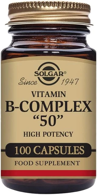 SOLGAR VITAMIN B-COMPLEX 50 High Potency - Supports Mental Performance ...