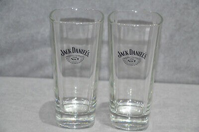 2x Jack Daniel's Old No.7 Brand Long Drink Glasses Highball Tumbler 35cl 11.9oz