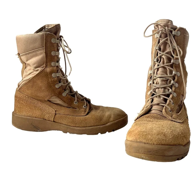 BELLEVILLE 340DES HOT Weather Military Mens Boots Size 8.5R Tan Steel