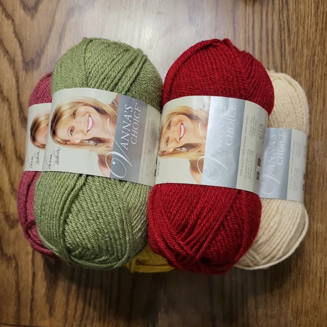 Lion Brand Vanna's Choice 5 Skeins, 3.5 oz Each Multiple Colors, Medium/Worsted