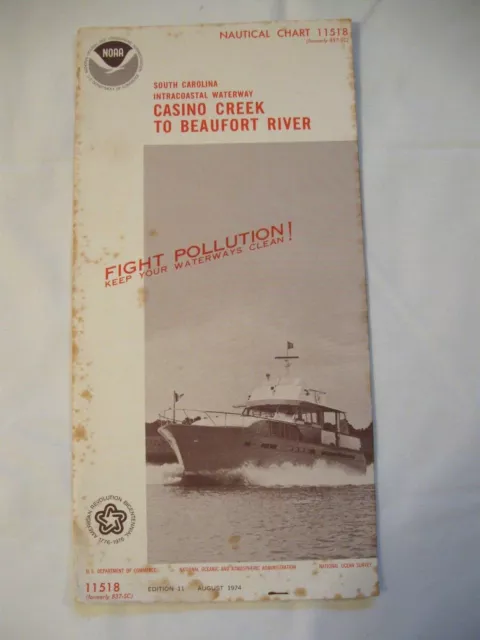 Nautical Navigational Chart # 11518 Casino Creek To Beaufort River - Sc