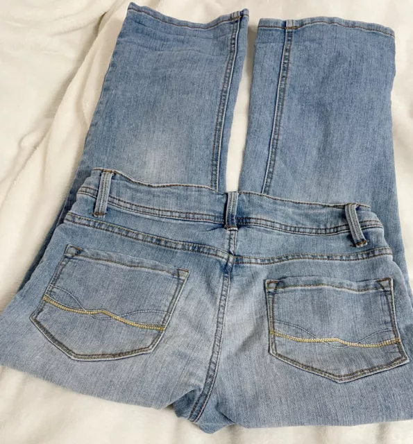 FADED GLORY, WOMEN Light Wash Straight Blue Denim Jeans, Size 6 $6.00 ...