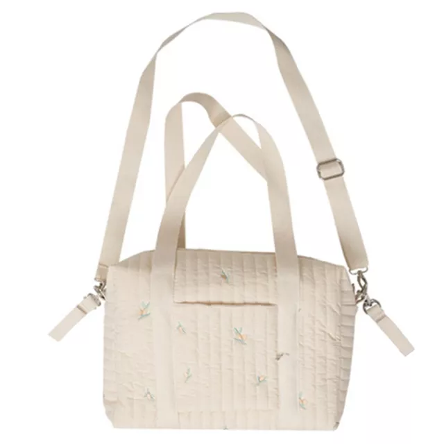 Bolso para bebé pañal estampado cochecito bolso de hombro grande momia (rama de oliva C)